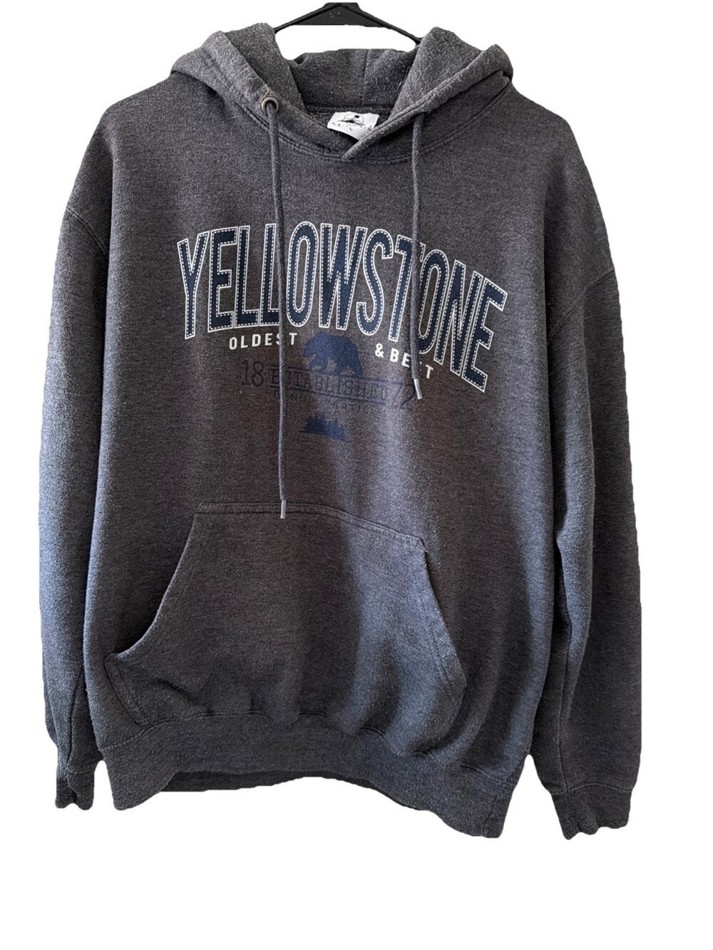 Yellowstone Hoodie | Yellowstone National Park Pullover Hoodie Unisex Sz Large